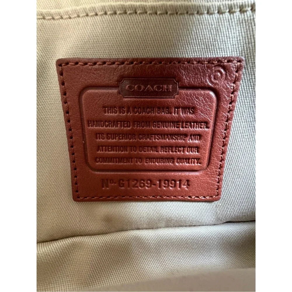 Coach Legacy Leather Penny Shoulder Crossbody Bag 19914 British Tan Cognac